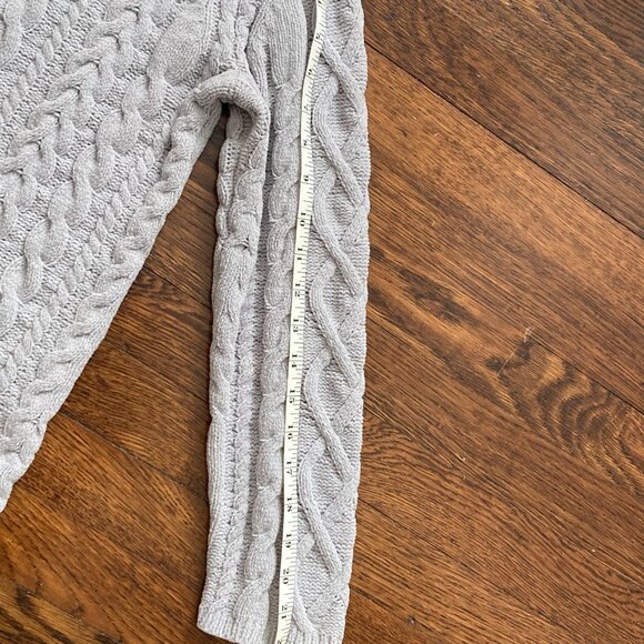 J.Jill  GRAY CHENILLE Cable Knit Chenille sweater, Small - Picture 5 of 6